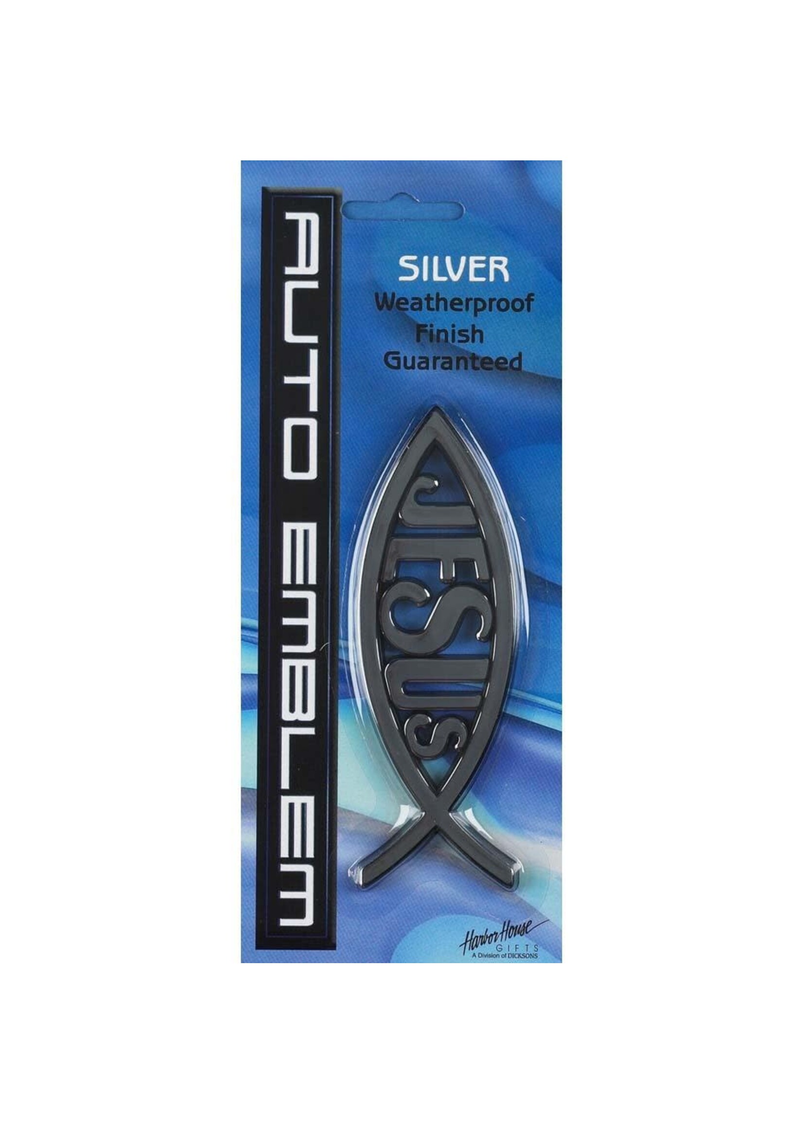 The Jesus Fish Silver Auto Emblem