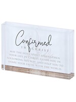 Confirmation Tabletop Glass Plaque