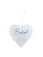 Baptism Glass Heart Ornament