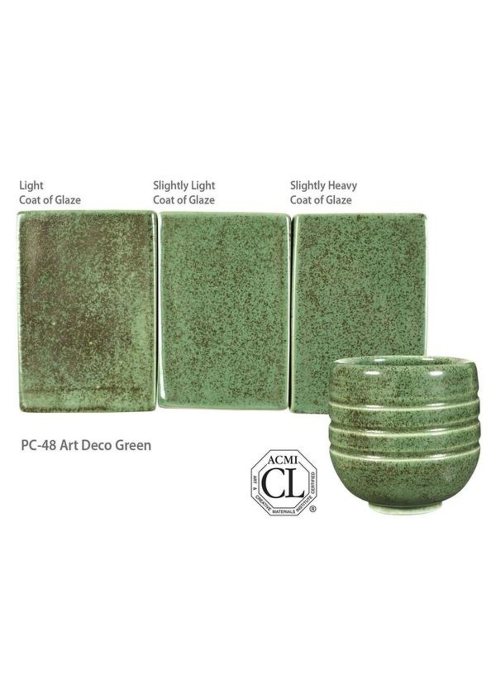 American Art and Clay Co. ART DECO GREEN PC-48  Pint