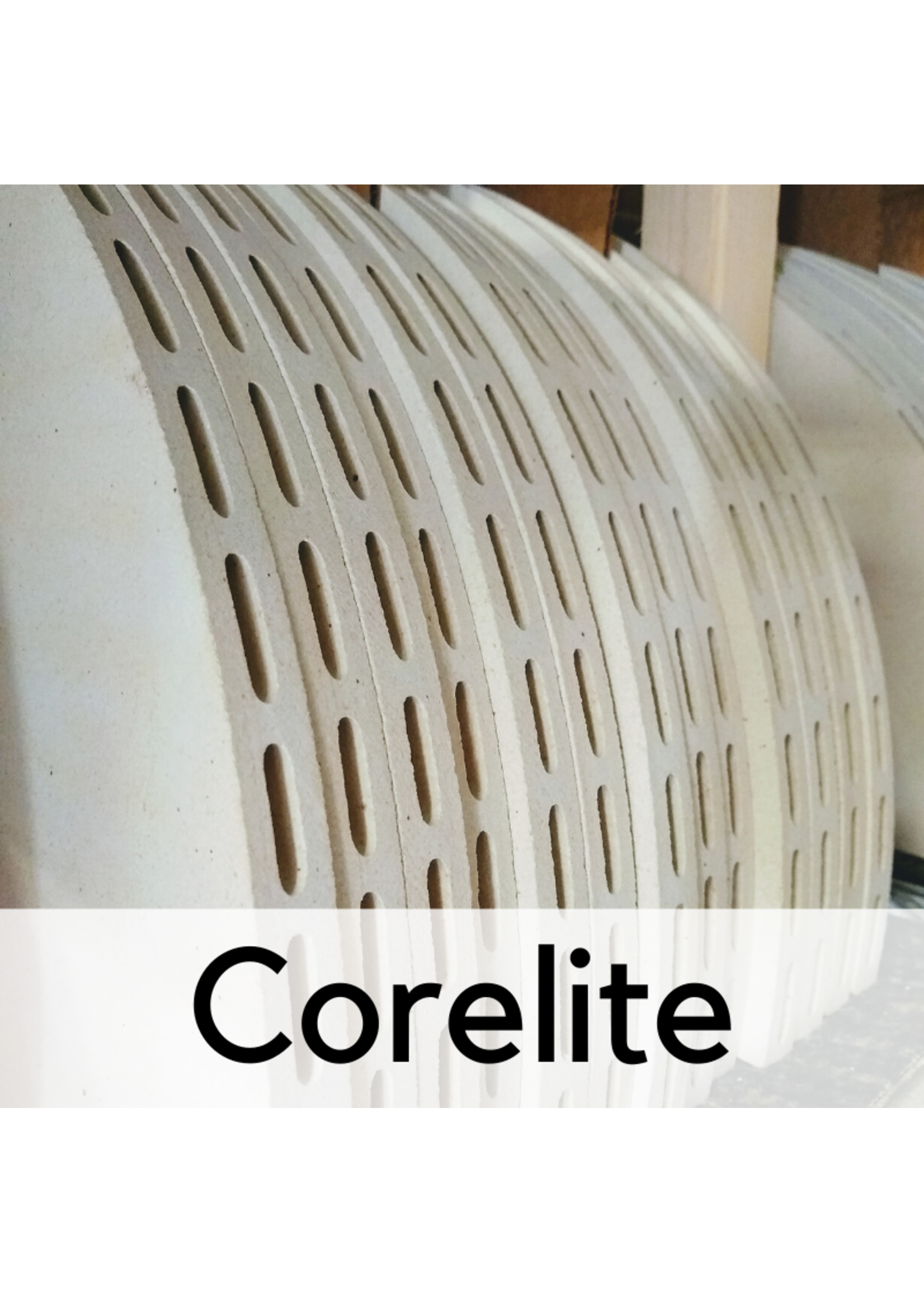Resco (CoreLite kiln shelves) CORE LITE Shelf - 26"x13"x5/8  HALF Round