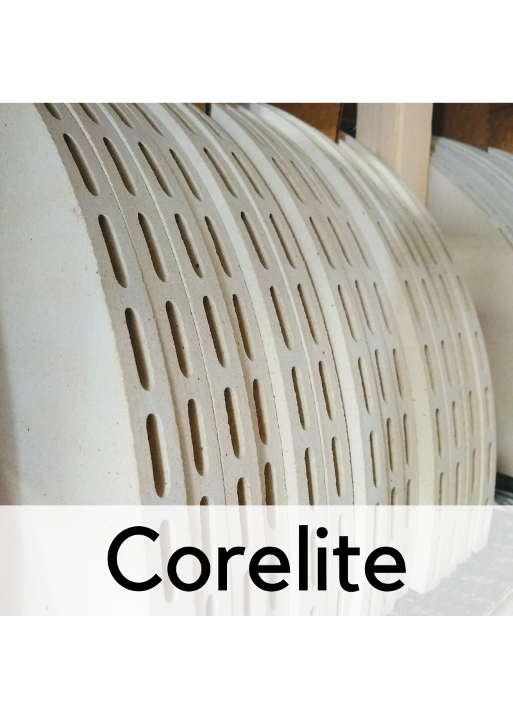 Standard Ceramic CORE LITE Shelf - 26"x13"x5/8  HALF Round