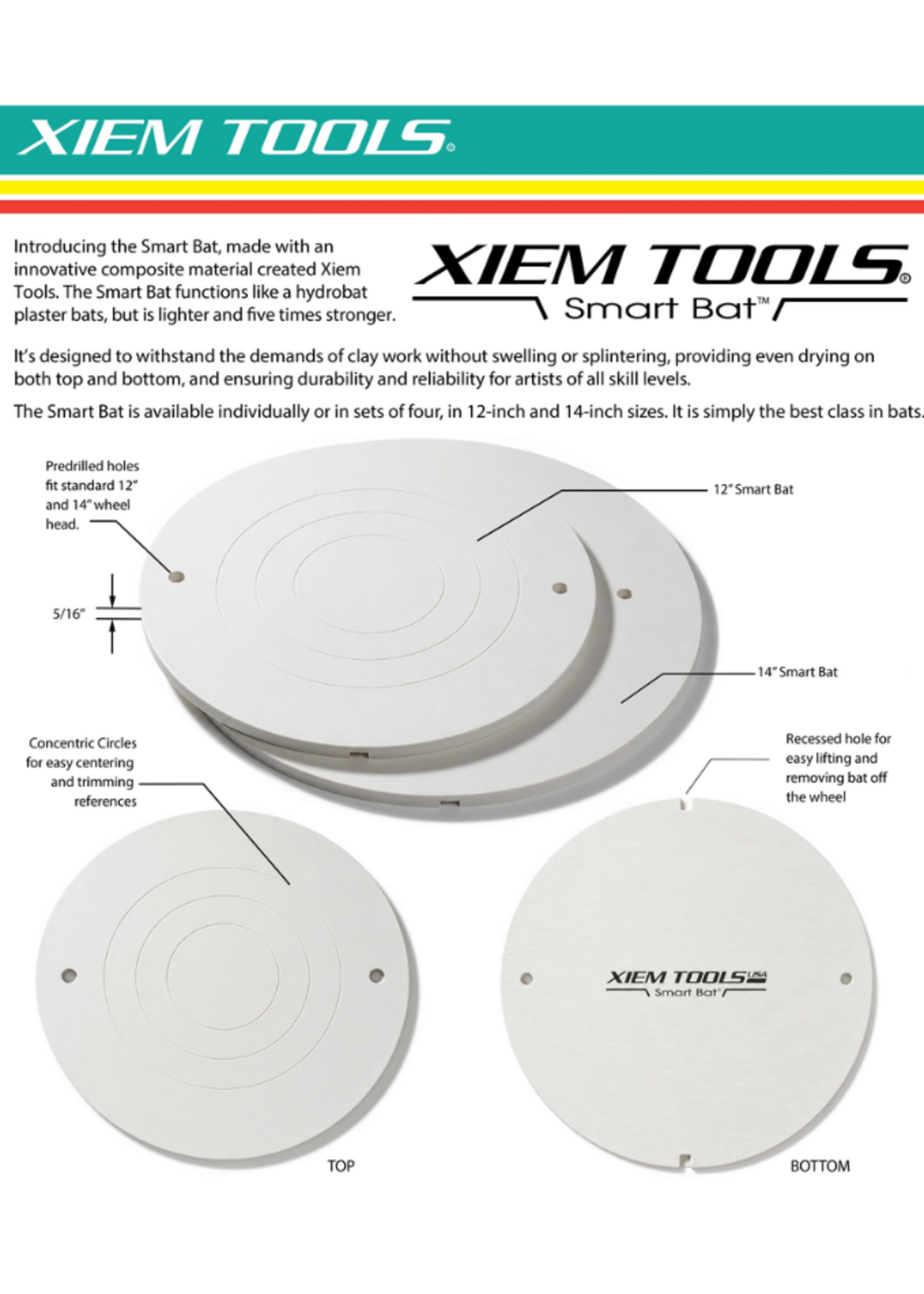 Xiem Tools 14" Smart Bat - 4pcs Case Set