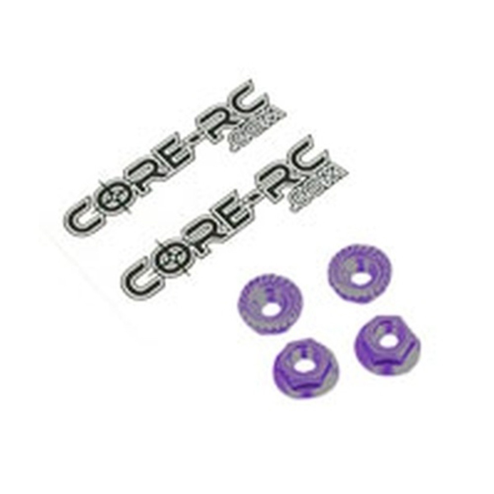 Core RC Core RC CR036 Serrated Alloy M4 Nuts - Purple