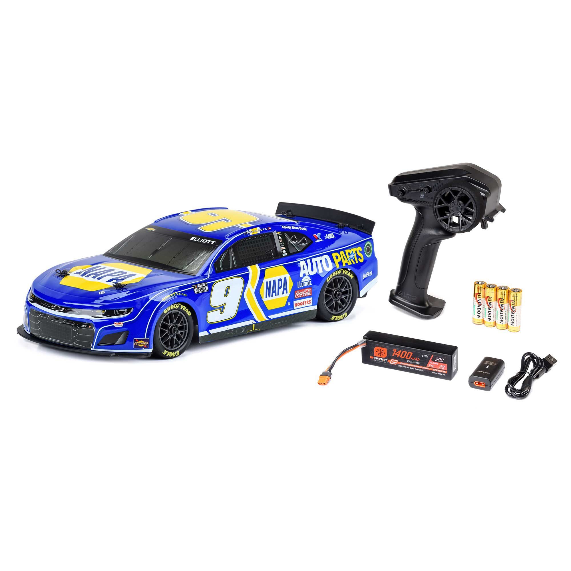 Losi 1 12 AWD NASCAR RTR Chase Elliott 9 NAPA 2024 Chevy Camaro discountRCstore