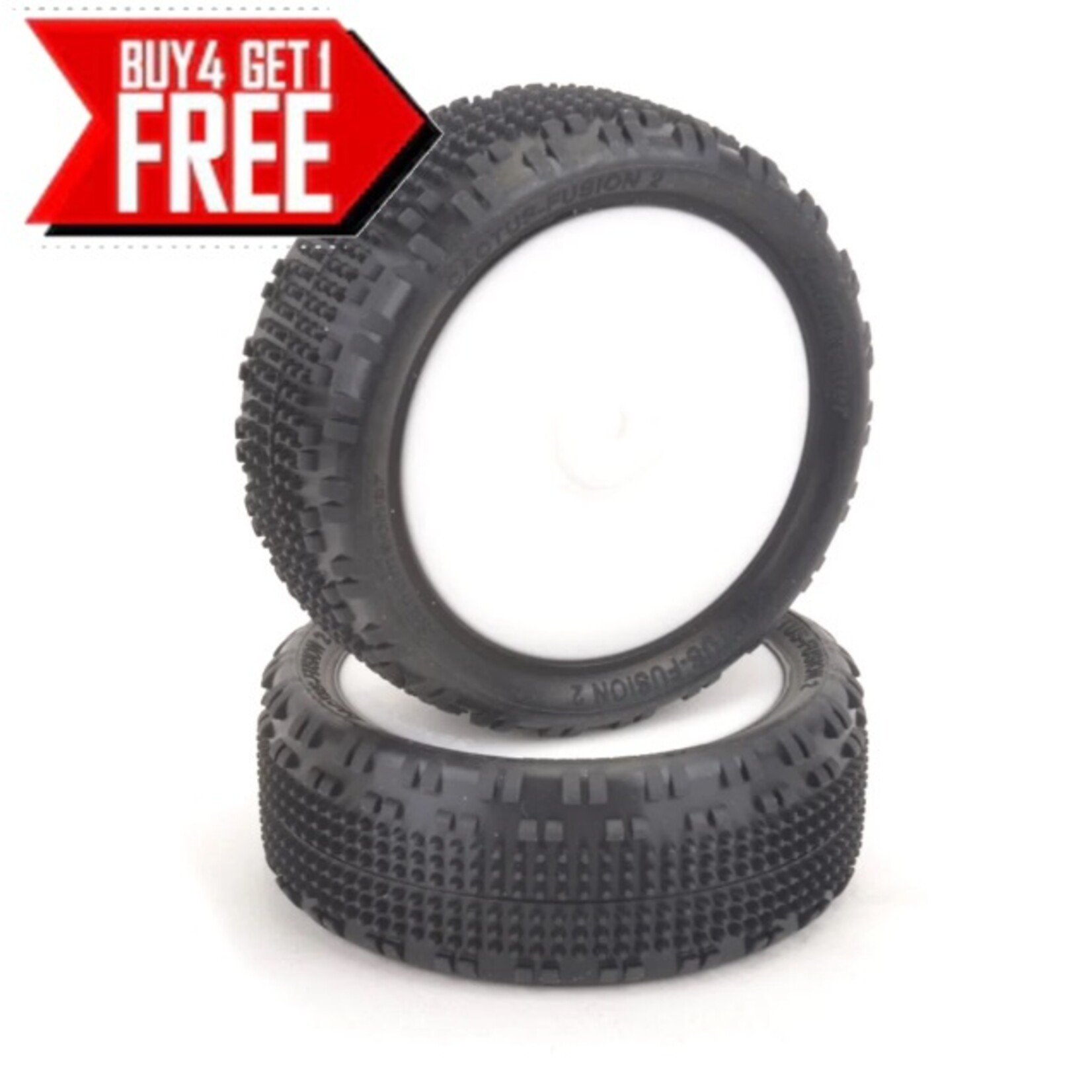 Schumacher Schumacher U6898 - Cactus Fusion 2 - 1/10 4wd Tires - Yellow - Pre-Glued