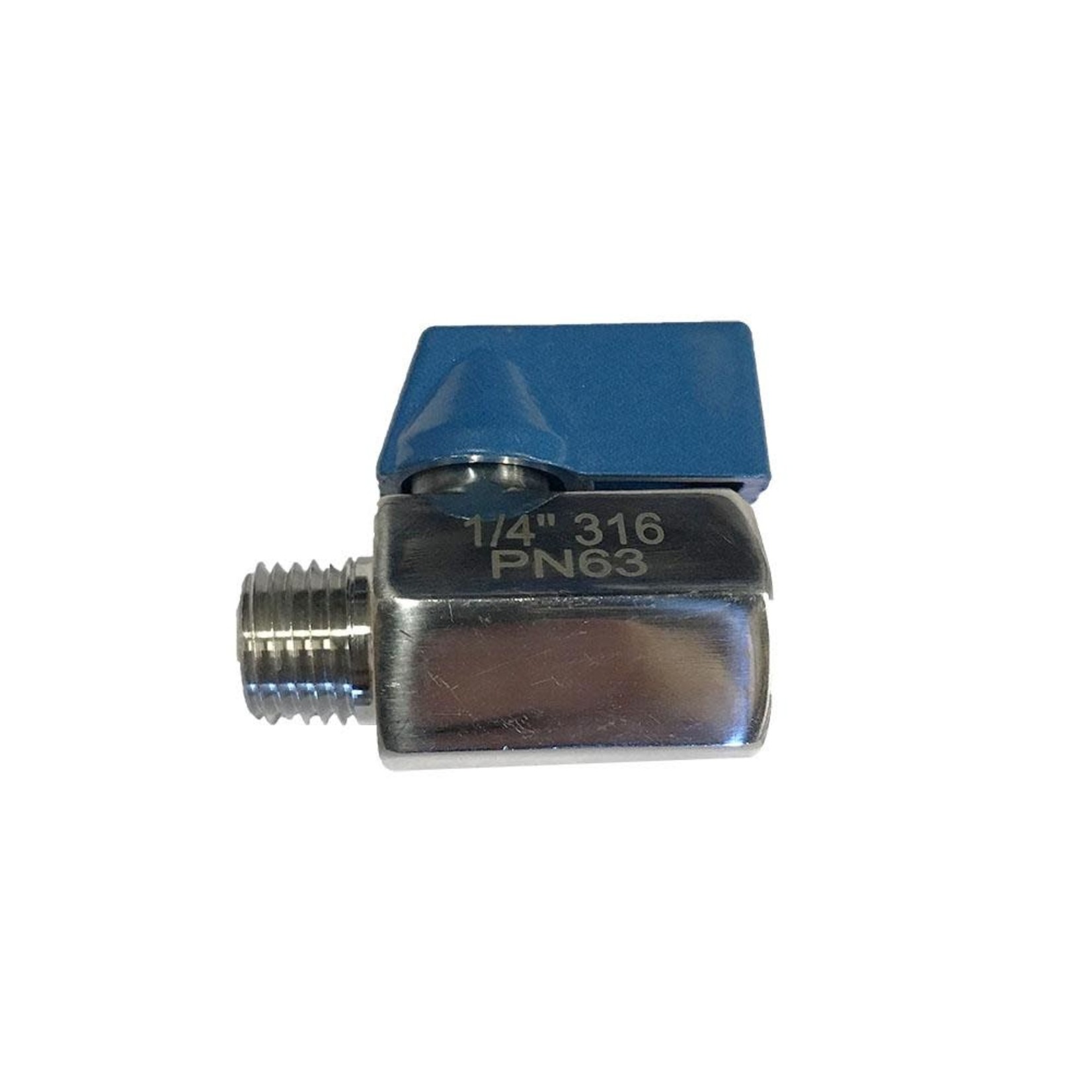 Damtech 1/4" Stainless Steel (316) Mini Ball Valve - F x M NPT