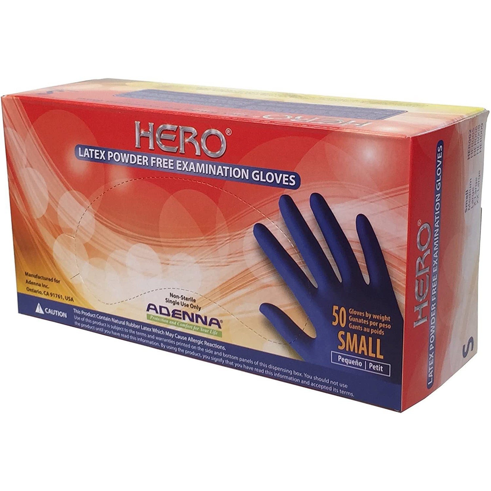 Adenna Hero Powder free 14Mil Latex Gloves - Powder Free