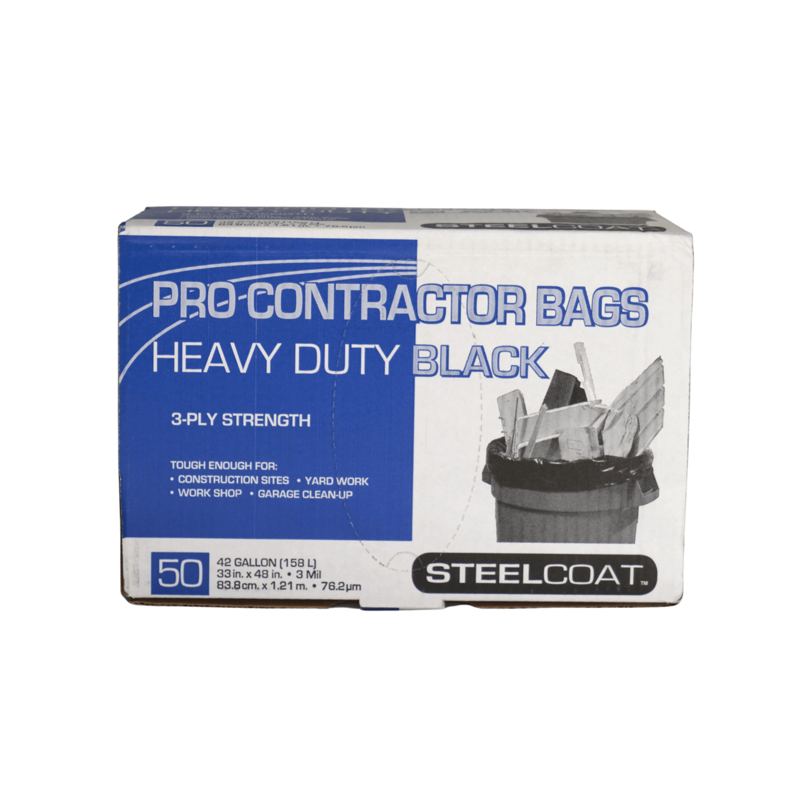 SteelCoat SteelCoat Black Contractor Bags 42 gallon 33x48 50ct