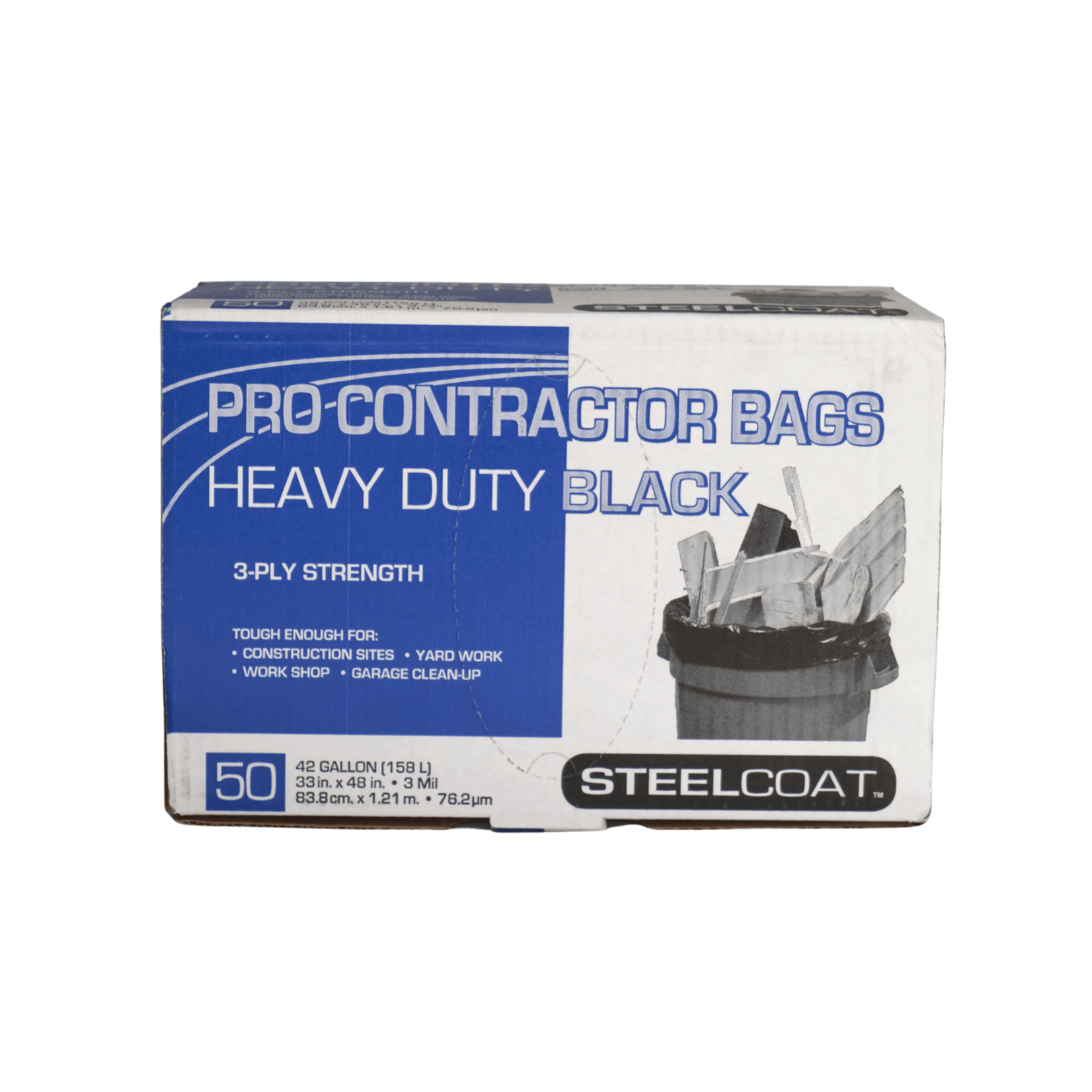 Heavy Duty Contractor Bags, 42-Gal., 50-Pk.