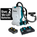 Makita Makita 36V (18Vx2) LXT Brushless 1.6 Gallon HEPA Filter Backpack Dry Vacuum (6.0Ah)