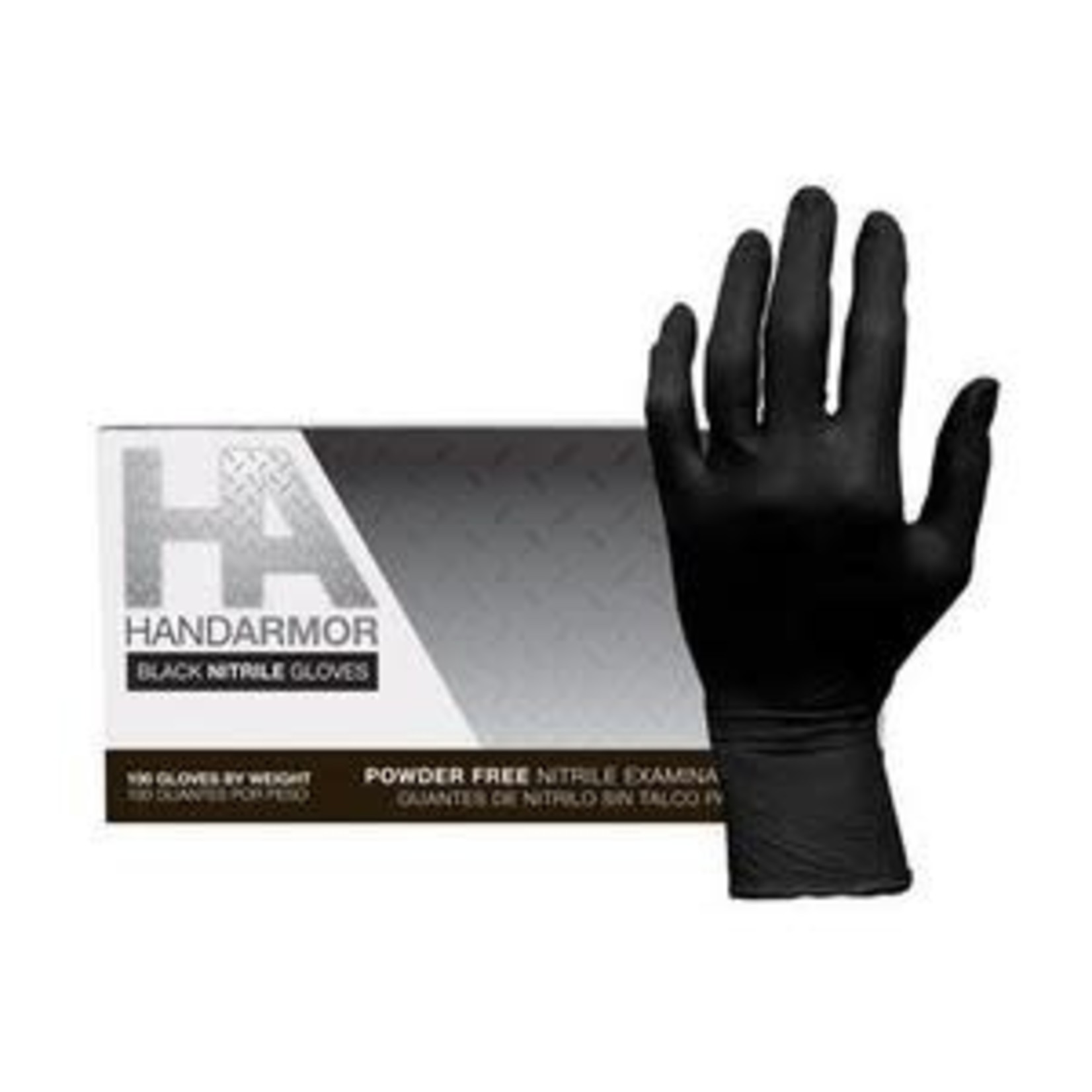 Hand Armor Hand Armor Nitrile 5Mil Powder-Free Gloves Black L