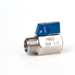 Damtech Stainless Steel Mini Ball Valve NPT 1/2" F x M