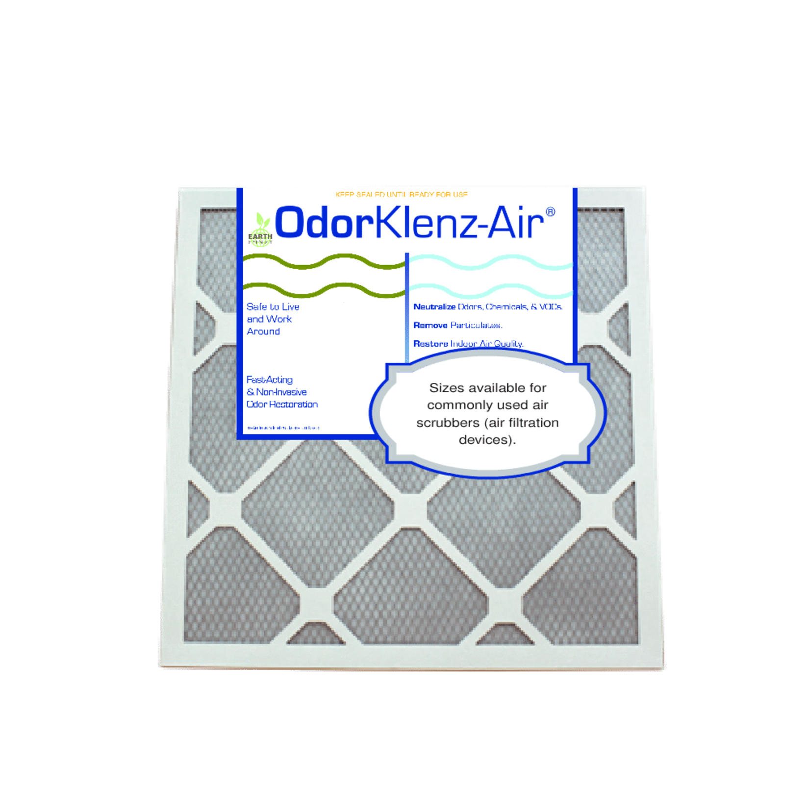 OdorKlenz-Air Cartridge Charcoal Air Filter 16x16x1