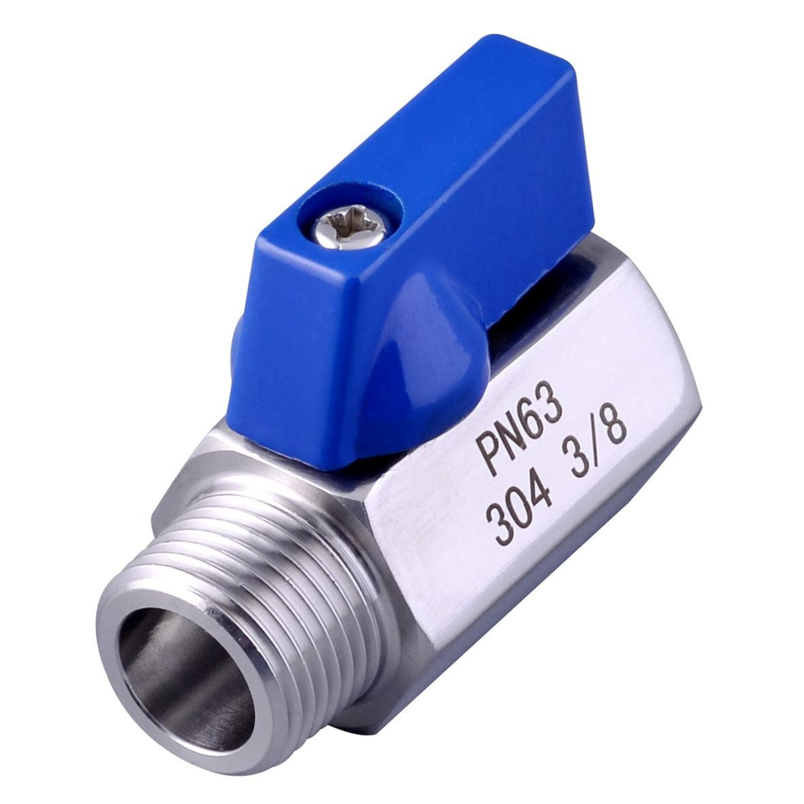 Damtech Stainless Steel Mini Ball Valve NPT 3/8" F x M