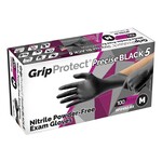 BMC Protect GripProtect Precise BLACK 5 Nitrile Powder-Free Exam Gloves, M - Single Box (100 Gloves)