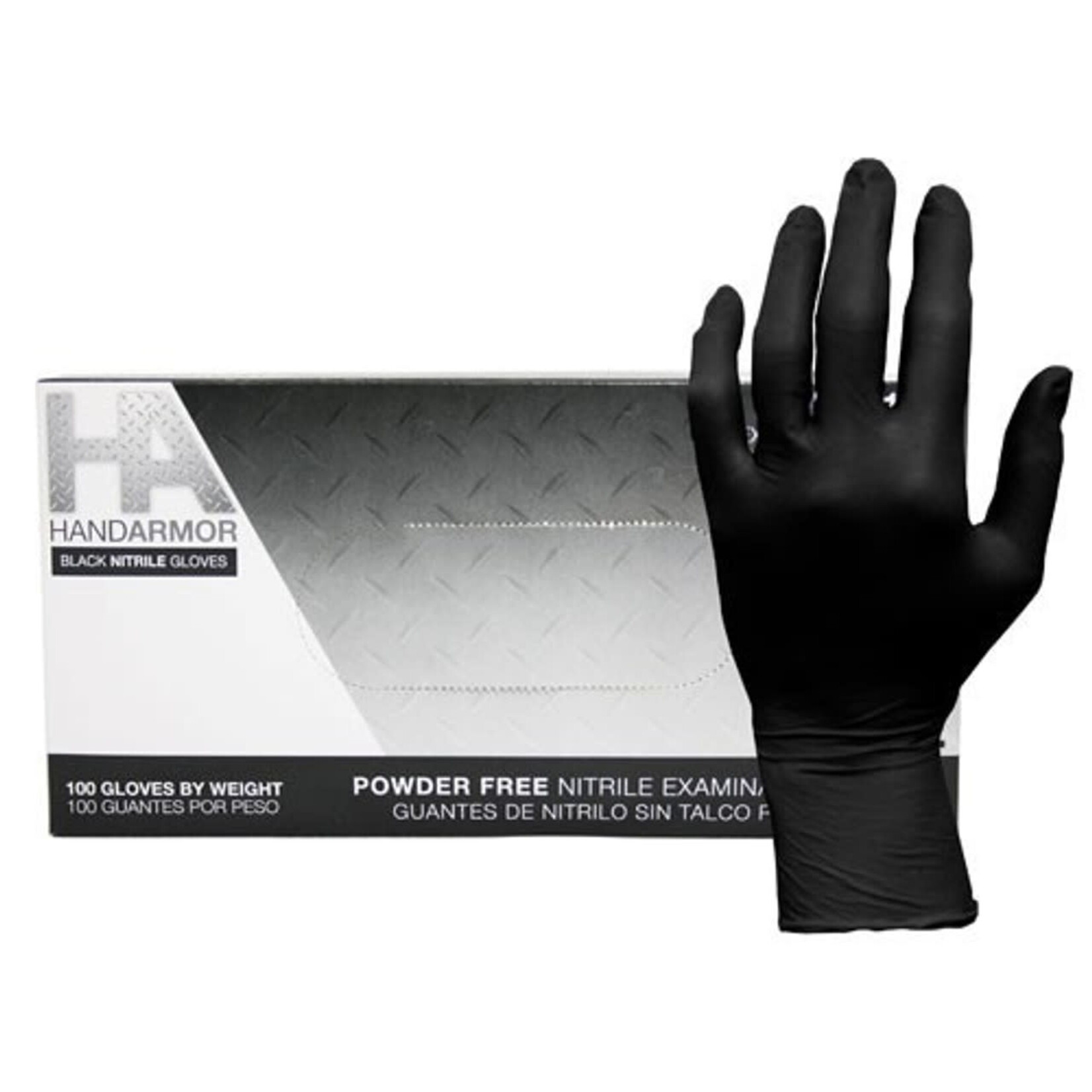 Hand Armor Hand Armor Nitrile 5Mil Powder-Free Gloves Black S (Case of 10 Boxes)