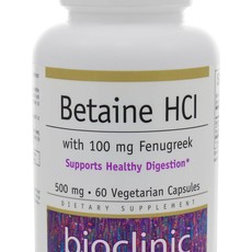 Bioclinic Naturals Betaine HCl 500mg 60vcaps