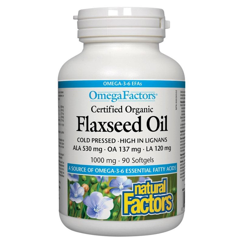 Natural Factors Flaxseed Oil 100mg 90softgels