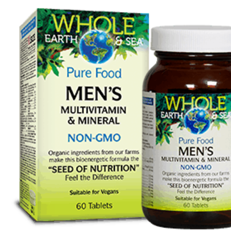 Whole Earth & Sea Mens Multivitamin & Mineral 60tabs (vegan)