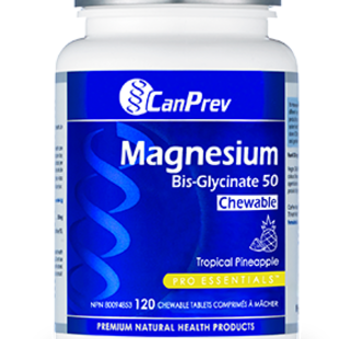 Magnesium Bis-Glycinate 50 Chewable 120tabs Tropical Pineapple