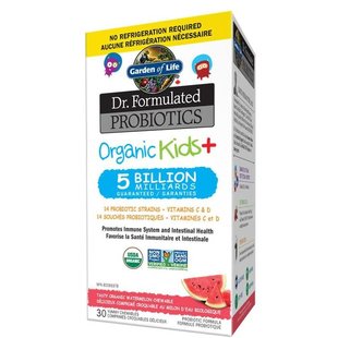 Organic Kids+ Shelf Stable Probiotics Watermelon - 30 chewable tabs