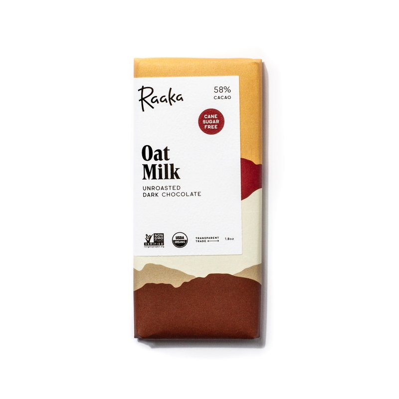 Raaka Oat Milk unroasted dark chocolate