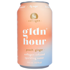 gldn hour Peach Ginger collagen-infused sparkling water  355ml