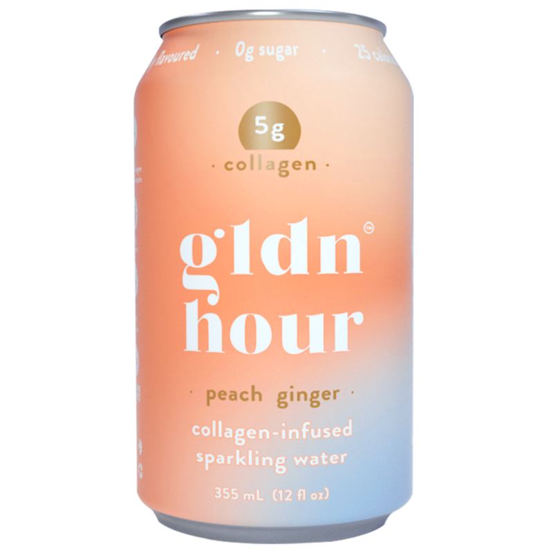 gldn hour Peach Ginger collagen-infused sparkling water 355ml