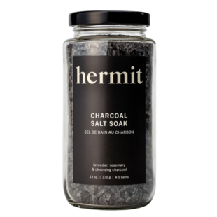 Hermit | Charcoal Salt Soak -  lavender rosemary 370g