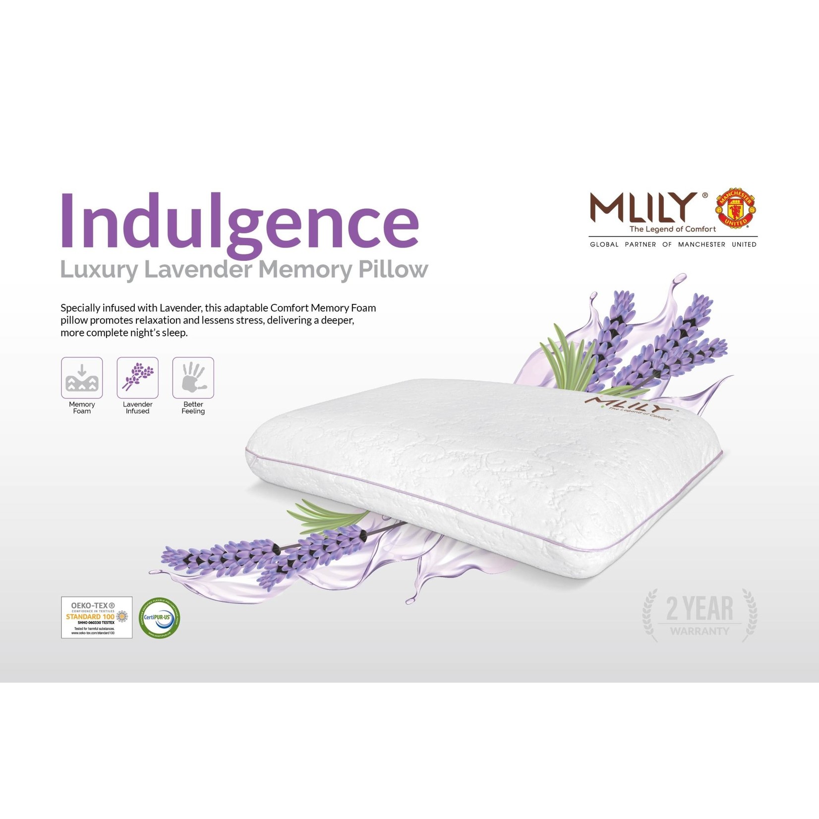 MLILY INDULGENCE LAVENDER PILLOW