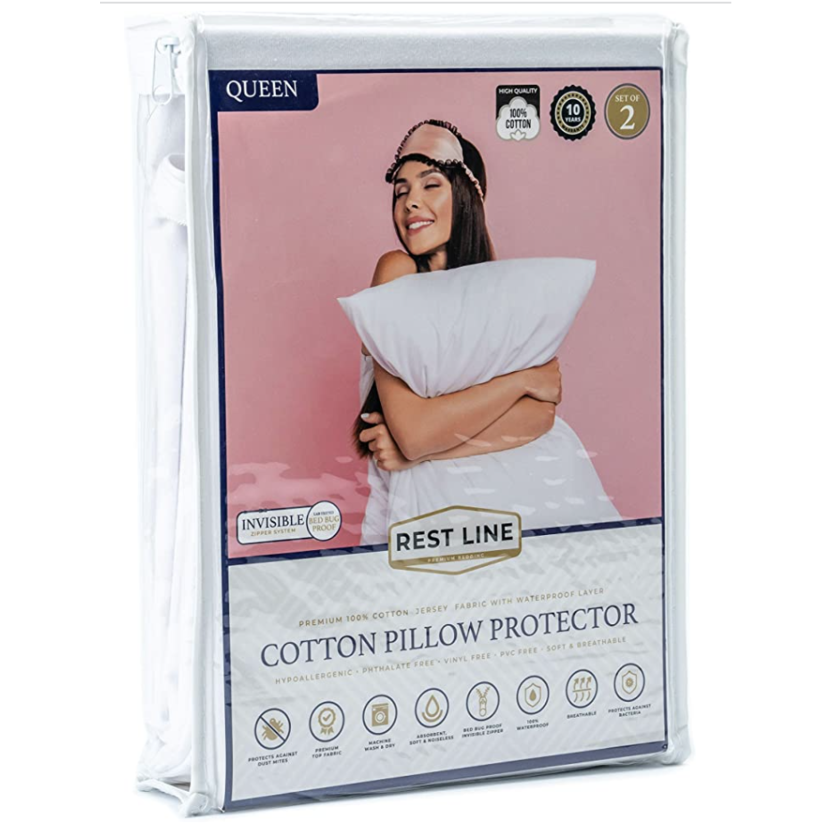 RESTLINE RESTLINE PILLOW PROTECTOR COTTON