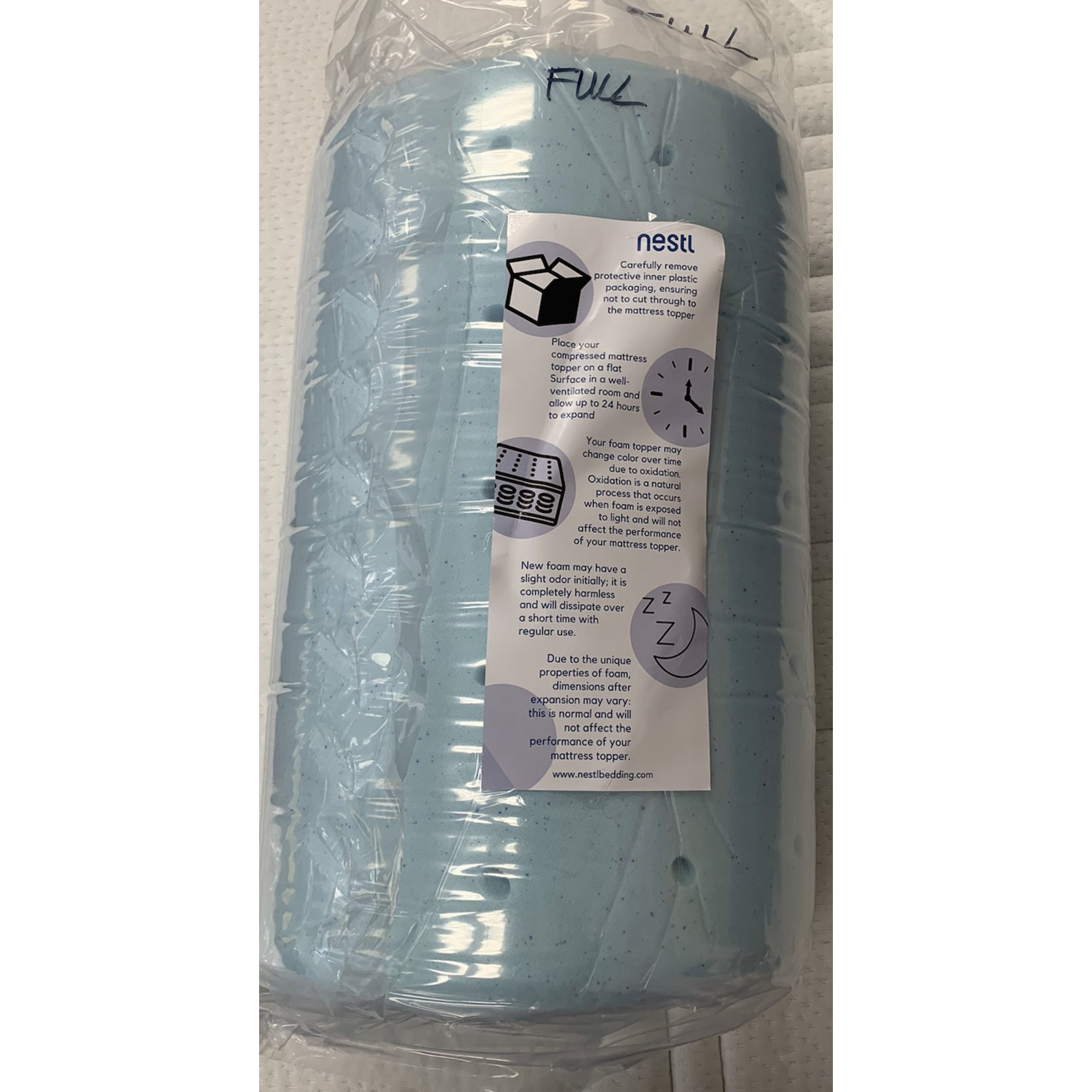 CLARA CLARK NESTL MATTRESS TOPPER 2 INCH