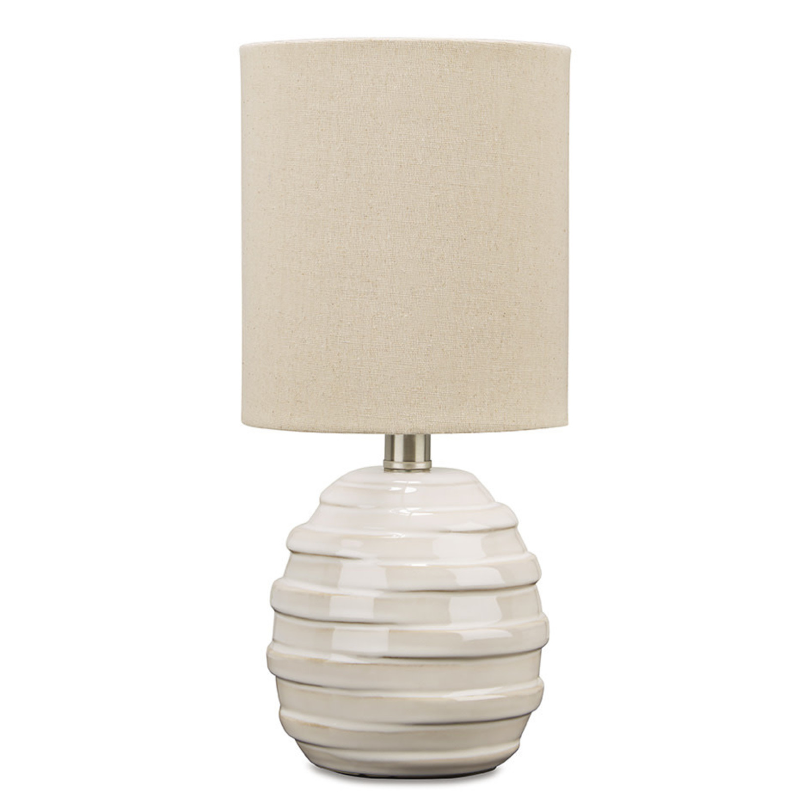 ASHLEY FURNITURE GLENNWICK WHITE CERAMIC TABLE LAMP BY ASHLEY