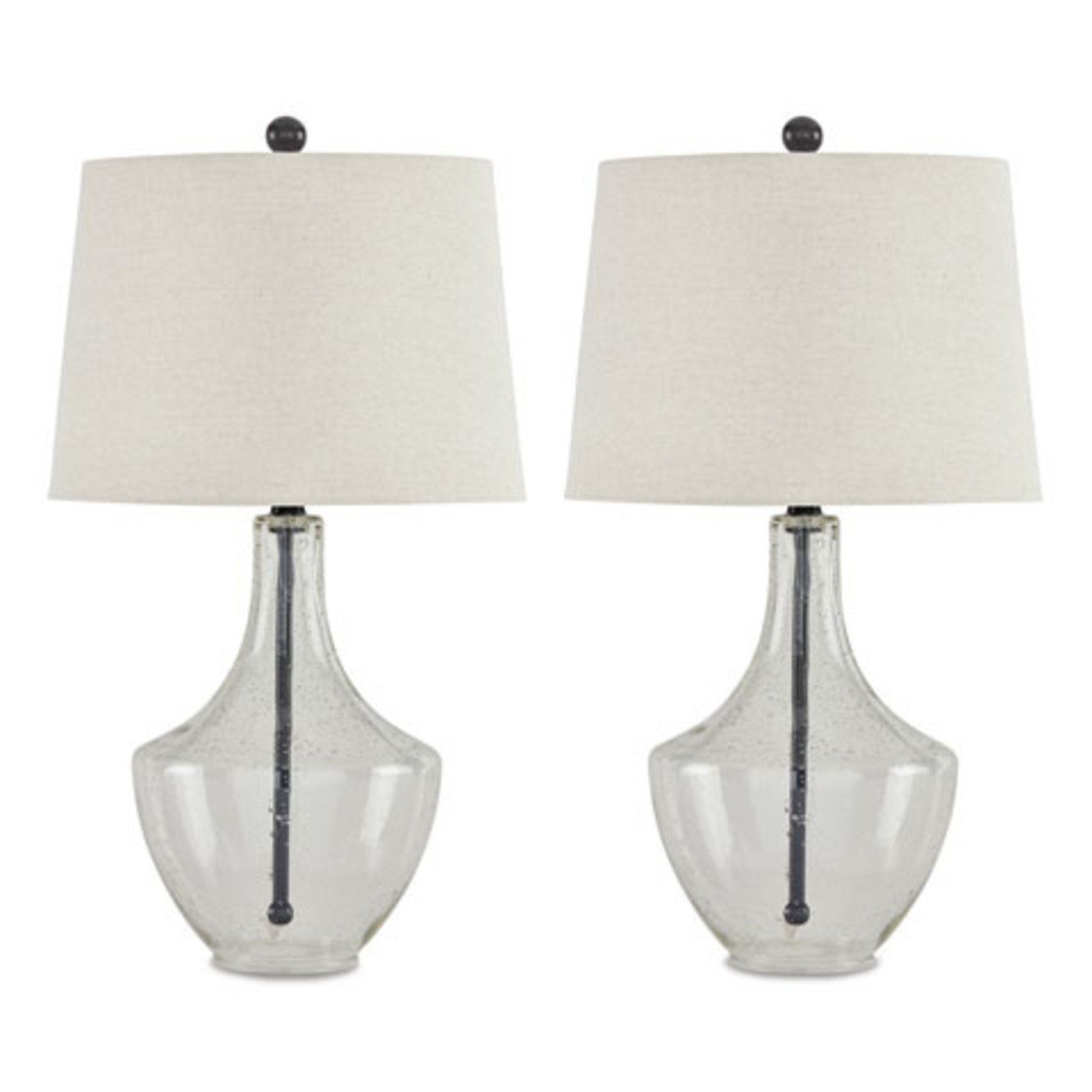 ASHLEY FURNITURE GREGSBY GLASS TABLE LAMP SET OF 2 BY ASHLEY