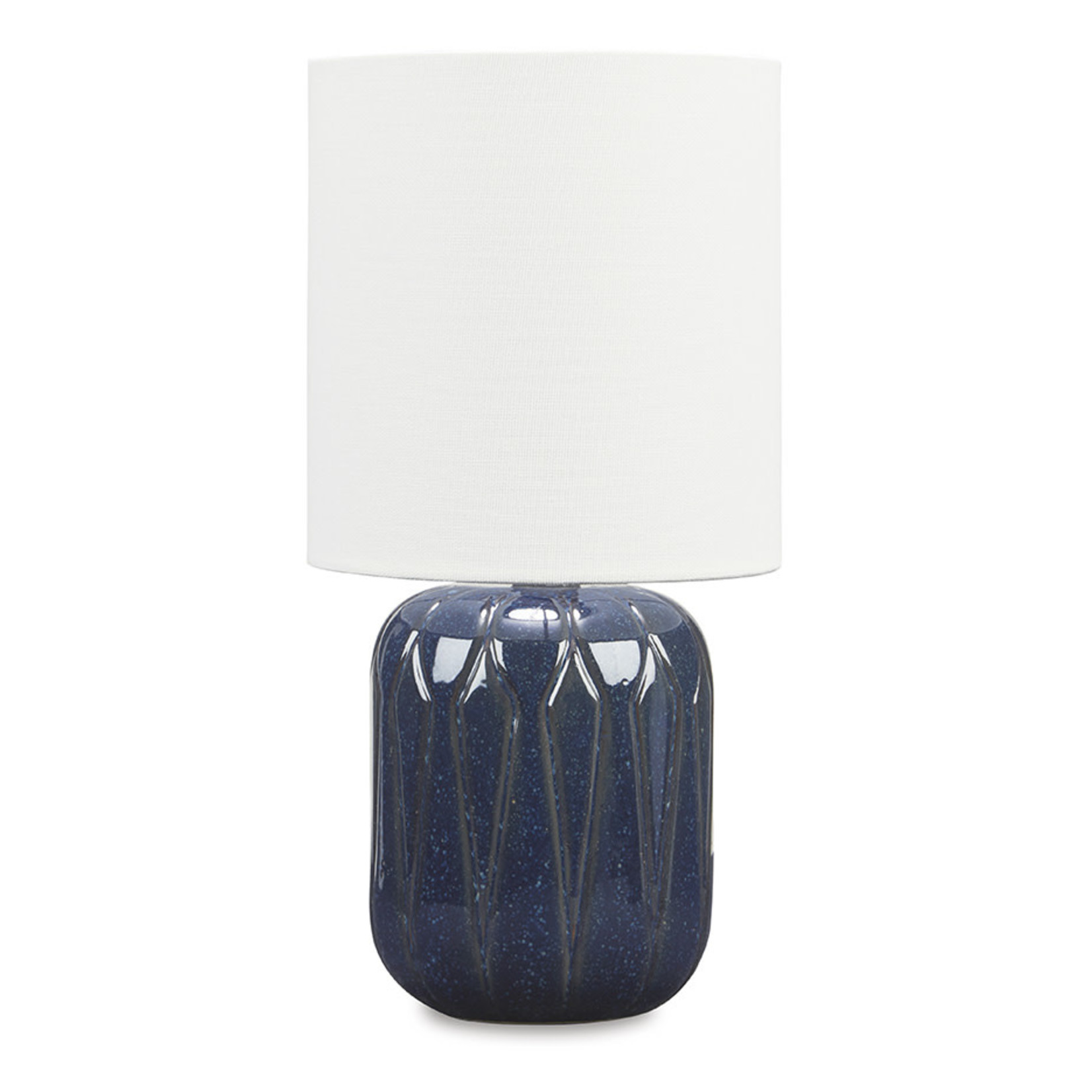 ASHLEY FURNITURE HENGROVE NAVY CERAMIC TABLE LAMP BY ASHLEY