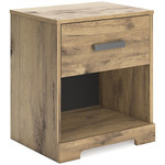 ASHLEY FURNITURE LARSTIN GOLDEN RUSTIC ONE DRAWER NSTAND BY ASHLEY