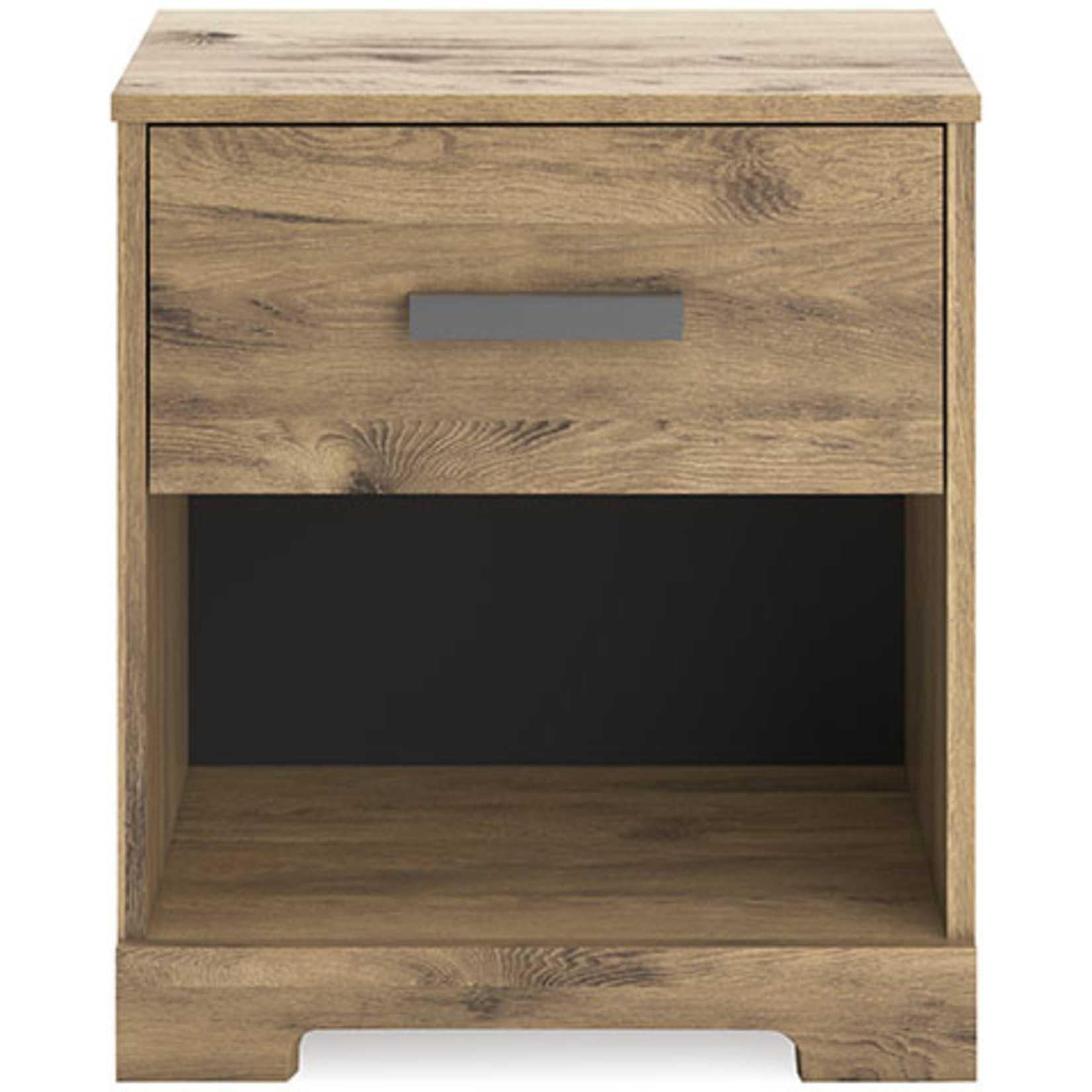 ASHLEY FURNITURE LARSTIN GOLDEN RUSTIC ONE DRAWER NSTAND BY ASHLEY