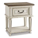 REALYN ONE DRAWER ANTIQUE WHITE NIGHT STAND BY ASHLEY