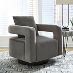 ALCOMA SWIVEL ACCENT CHAIR GRAY BY ASHLEY