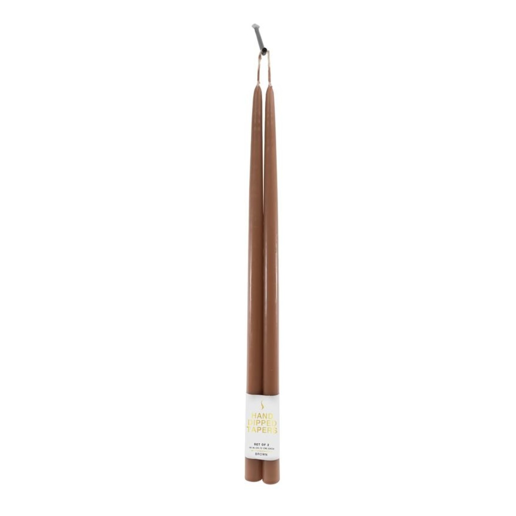 STONE CANDLES 18" Joint Wick Brown Pair Candle
