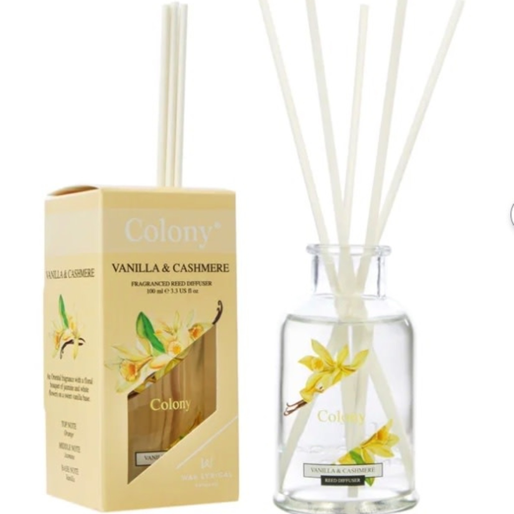 Wax Lyrical Colony #765191 Vanilla and Cashmere Small Reed Diffuser 100ml