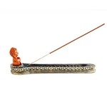 FANTASY GIFTS Orange Sitting Buddha Incense Holder #3041