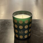 Bougie La Francaise BLF Feu Du Bois DarkGreen&Gold Dots Candle