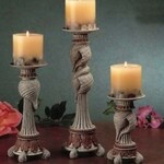 House of Zog Inc. Sea Shell Decor Candle Set of 3