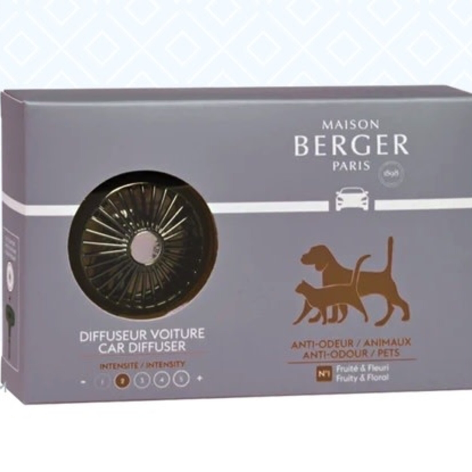 Maison Berger Paris Maison Berger Anti-Odor Pet – Car Diffuser Kit Fruity & Floral