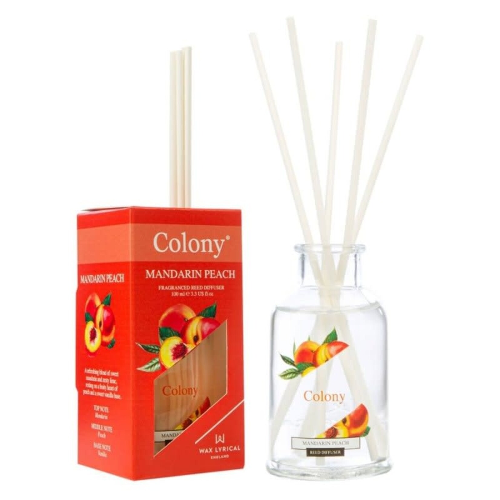 Wax Lyrical Colony #765214 Mandarin Peach Small Reed Diffuser 100ml