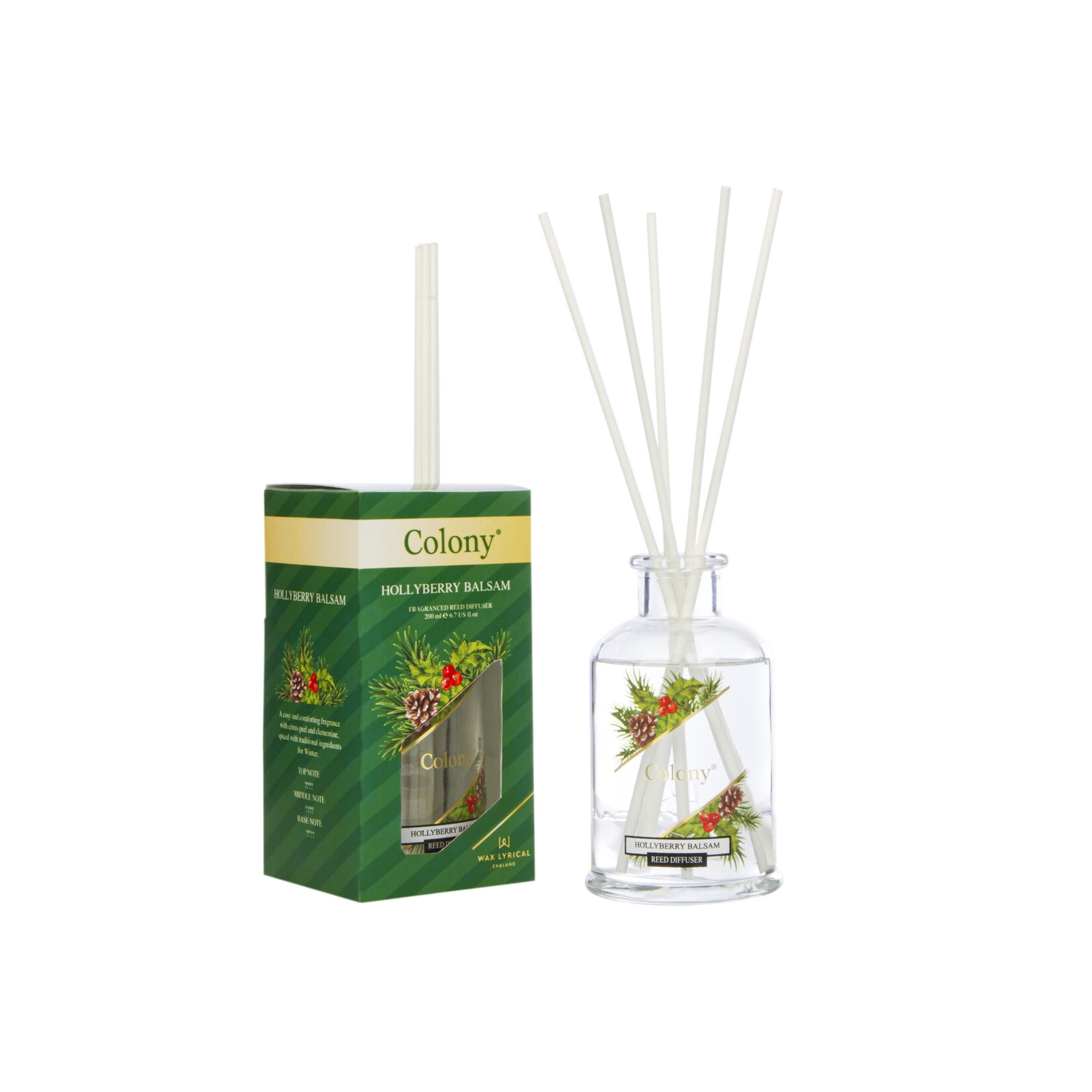 Wax Lyrical Colony #789854 Hollyberry Balsam Small Reed Diffuser 100ml
