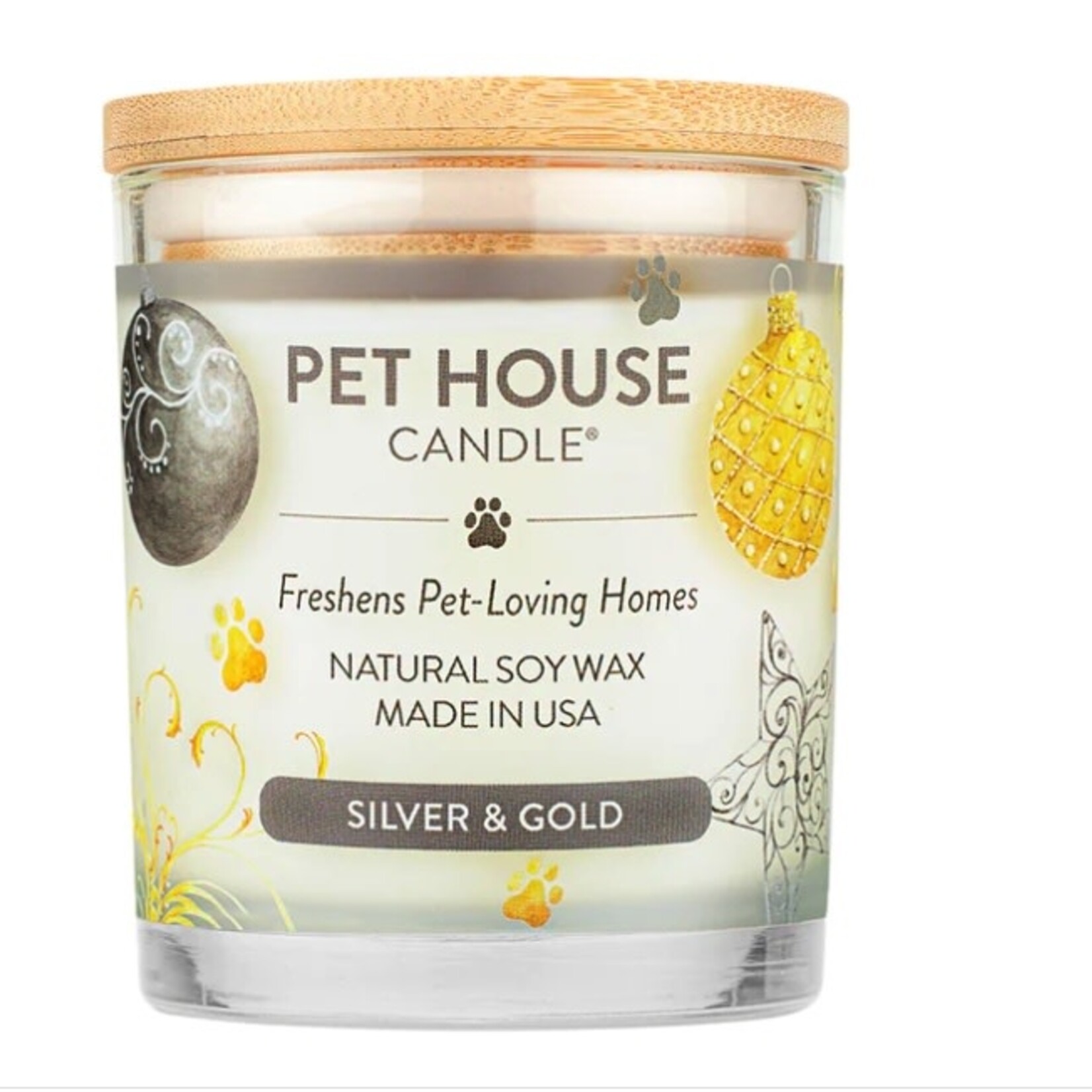 PET HOUSE CANDLE Pet House Candle Silver & Gold