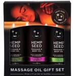EARTHLY BODY Hemp Seed Massage Oil Trio Gift Set